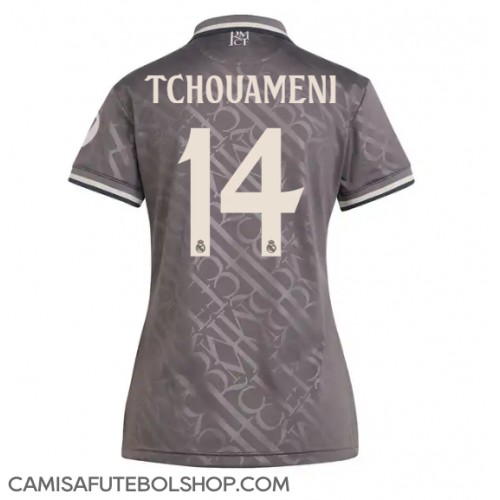 Camisa de time de futebol Real Madrid Aurelien Tchouameni #14 Replicas 3º Equipamento Feminina 2024-25 Manga Curta